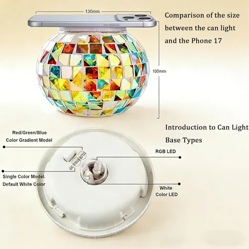 Miniatura 2 de Aukora - Luces de jardín de bola de vidrio con cambio de color a energía solar, lámparas de mesa impermeables para noche, para patio, fiesta