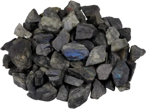 Miniatura 19 de Rockcloud 1 libra de cristales naturales en bruto, piedras ásperas para cabujón, pulido, corte, lapidario, pulido, curación de cristales Reiki, Azul