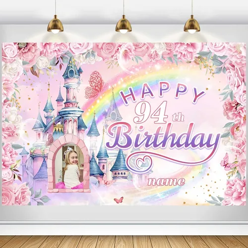 Miniatura 17 de Cartel personalizado de decoración de cumpleaños 94 con temática de fútbol – Cartel de tela personalizado para suministros de fiesta de cumpleaños