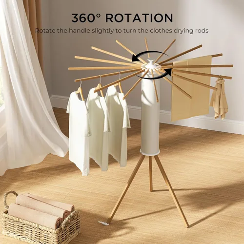 Miniatura 3 de SUNOUTLY Estante de Secado de Ropa con Trípode, Estante para Ropa Portátil y Plegable que Ahorra Espacio para Secar Ropa - Estante Secador de Ropa