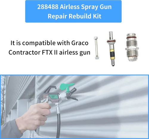 Miniatura 5 de 288488 Kit de reparación de pistola apto para contratista FTX II Airless Gun Tool, reemplaza 288-488 288430 288420