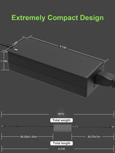 Miniatura 4 de Cargador de 65W Compatible con Dell Inspiron-15 14 13 11 16 17 5000 3000 7000 Serie 7506 5570 3593 Latitude 3510 3520 3310 3440 XPS 13 12 11 Vostro