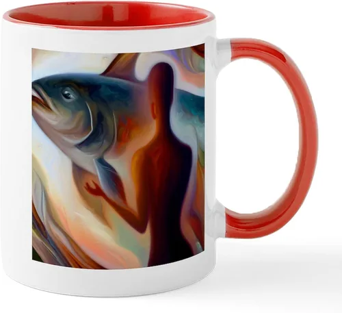 Miniatura 26 de CafePress Chinook King Salmon Mug 11 oz (325 ml) Ceramic Coffee Mug