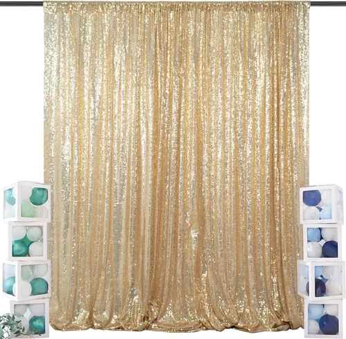 Miniatura 14 de ShinyBeauty Telón de fondo para cabina de fotos, la mejor opción, telón de fondo de lentejuelas de 4 x 6 pies, para bodas y eventos, tela de Naranja