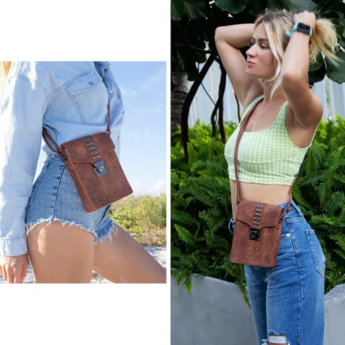 Miniatura 7 de MINICAT INICAT Women RFID Blocking Small Crossbody Bags Cell Phone Purse Built in Wallet