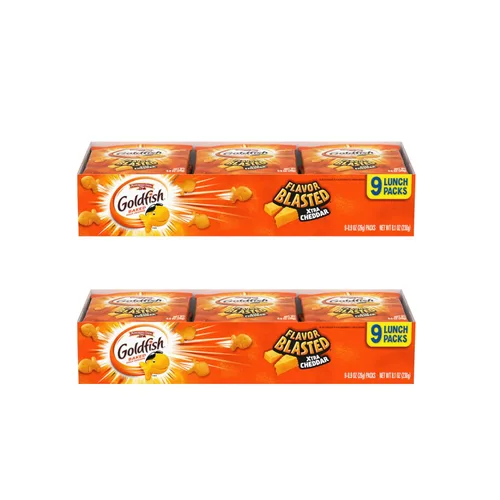 Miniatura 10 de Goldfish Colors Cheddar Crackers, paquete de aperitivos, 0.9 onzas, bandeja de paquete múltiple de 9 CT