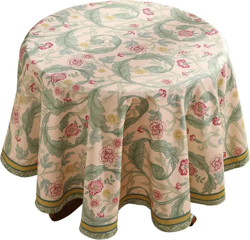 Miniatura 60 de patdrea - Mantel de lino floral, grueso, decorativo y francés para mesas rectangulares o cuadradas, para cocina y comedor, 55 x 79 pulgadas
