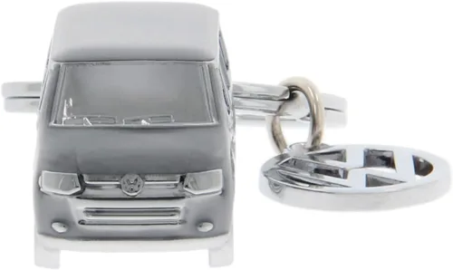 Miniatura 11 de BRISA VW T5/T6 Bus Campervan - Colgante con llavero 3D con dije VW, idea de regalo para los fanáticos de Volkswagen (cromado, esmaltado), Negro
