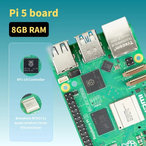 Miniatura 2 de iRasptek Kit de inicio para Raspberry Pi 5 RAM 8GB -128GB Edición de OS-Bookworm precargado (caja de aluminio)