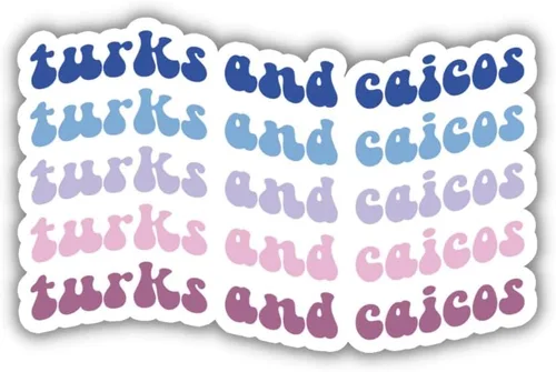 Miniatura 7 de Turks and Caicos Retro Travel Sticker, Multiple Colors, Vinyl Laptop, Water Bottle, Planner Journal Sticker, Places I've Been, Luggage Decal