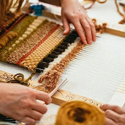 Miniatura 8 de 5 agujas de tejer de ojo grande, aguja de ganchillo de madera para tejer a mano, tenedor de madera, aguja de ojo, herramienta de tejer tapiz