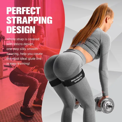 Miniatura 4 de Booty Bands for Working Out, Blood Flow Restriction Bands for Women/Men, Adjustable Velcro Occlusion Resistance Bands BFR Training Bands for Glutes