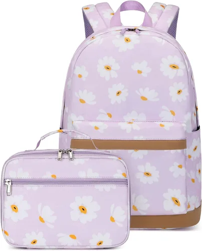 Miniatura 15 de 3 piezas de mochila con estampado de margaritas para niños, mochila de escuela primaria, mochila para estudiantes de primaria, mochila para Negro
