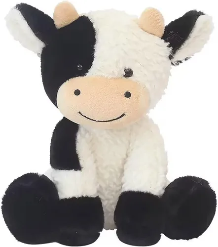 Miniatura 14 de YUKOUQIAN Peluche de vaca de 11.8 pulgadas para niñas y niños de Navidad (vaca sentada de 11.8 pulgadas)