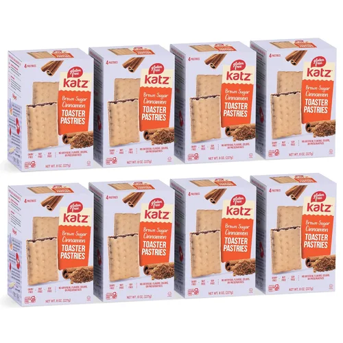 Miniatura 5 de Katz Gluten Free Pasteles tostadores de canela sin escarchar. Bocadillos escolares. Libre de lácteos, cacahuetes, nueces de árbol y sésamo, sin