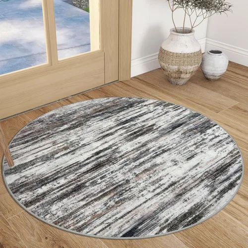 Miniatura 18 de SIILOOM 2 x 3 Alfombra moderna y abstracta para entrada, alfombra neutra azul marino gris multicolor súper suave de área pequeña, alfombras lavables