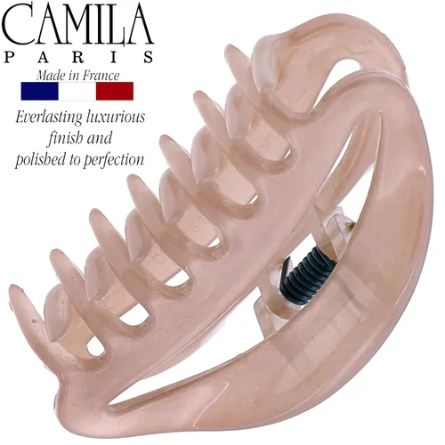 Miniatura 2 de Camila Paris CP3078 - Pinza para el cabello francesa para mujer, color beige pequeño, pinzas para el cabello para niñas, accesorios duraderos