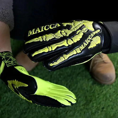 Miniatura 2 de Guantes de portero de fútbol, protección para jóvenes y adultos, guantes de portero de fútbol, guantes de fútbol de protección súper agarre con Negro