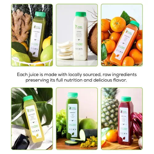 Miniatura 2 de Raw Fountain, limpieza de jugo de 3 días de limpieza natural de desintoxicación cruda, jugo para restablecimiento corporal, jugo prensado en frío