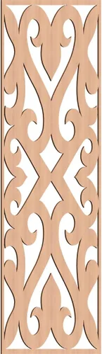 Miniatura 169 de Keene Paneles de pared decorativos de madera con calado, 9 3/8 pulgadas de ancho x 24 3/8 pulgadas de alto x 1/4 de alto, roble rojo rojo (Red Oak)
