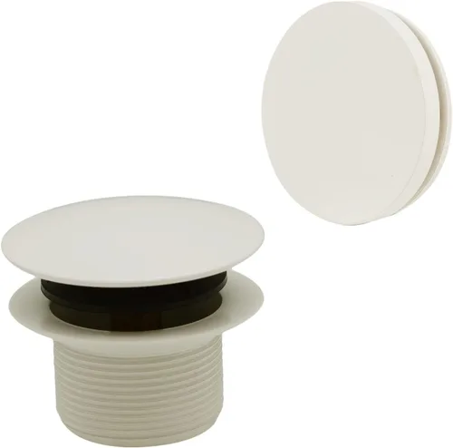 Miniatura 17 de Westbrass Juego de adornos de bañera con punta de hongo con placa frontal flotante, latón pulido, D398RK-01