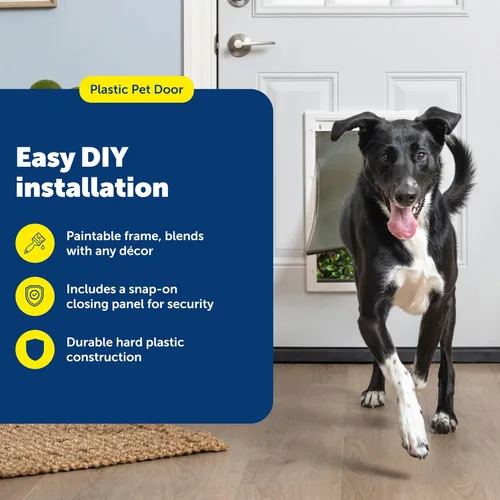 Miniatura 2 de Puerta para mascotas PetSafe de plástico - Fácil instalación para puertas de madera, PVC, metal y paneladas - Marco de plástico resistente a
