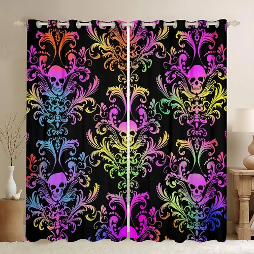 Miniatura 43 de Cortinas y cortinas de damasco turquesa para adultos, cortinas opacas barrocas victorianas antiguas, 2 paneles de 38 pulgadas de ancho x 54 pulgadas