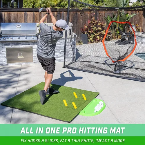 Miniatura 2 de GoSports Tapete de práctica de golf de 5 pies x 4 pies PRO, incluye 5 inserciones intercambiables para la instrucción definitiva en casa