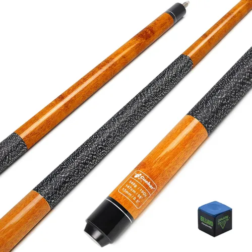 Miniatura 11 de Palo de billar para adultos - Taco de billar de arce de 2 piezas de 58 pulgadas con punta de 13 mm y empuñadura de lino - Elija entre 8 colores y 4