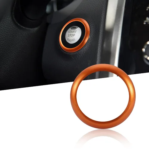 Miniatura 8 de TOMALL Anillo de arranque de motor Compatible con Nissan Altima 2013 2014 2015 2016 2017 2018 Cubierta de botón de encendido de llave