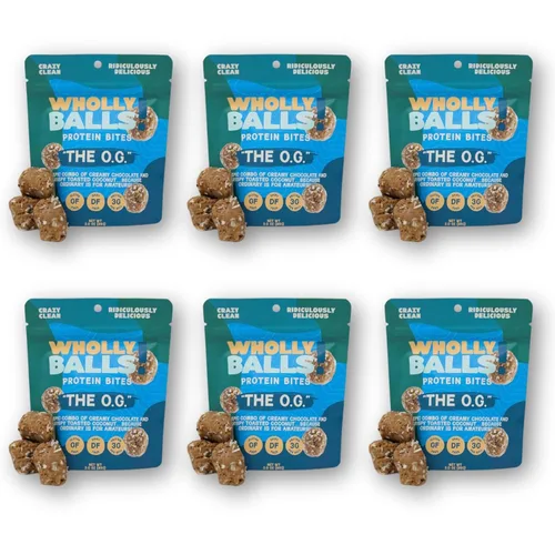 Miniatura 16 de Wholly Balls Protein Bites - Bocadillo saludable a base de plantas - Bolas energéticas altas en proteínas, bajas en azúcar, sin gluten