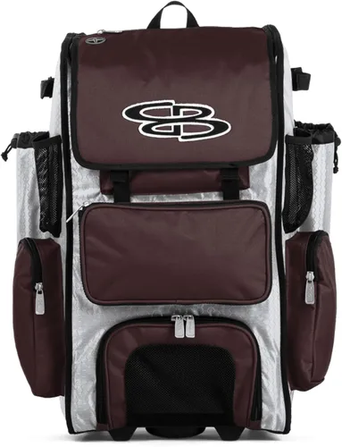 Miniatura 28 de Boombah Rolling Superpack - Bolsa para equipo de béisbol/sóftbol, varios colores, mango telescópico y capacidad para 4 murciélagos, versión