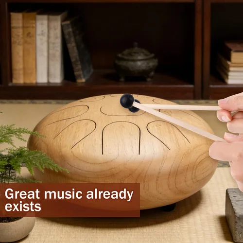 Miniatura 7 de 4 mazos de tambor de lengua de acero con mango de madera, mazos de xilófono con 8 cunas de dedo, palillos de percusión de goma para timbales