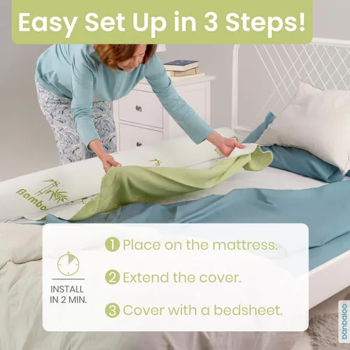 Miniatura 6 de BANBALOO Rieles de cama para adultos mayores de seguridad de 60 pulgadas Restricciones de cama Protector para personas mayores Barras