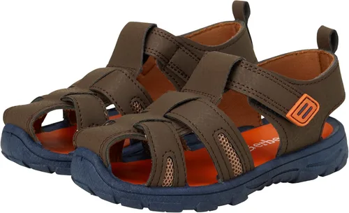 Gerber Sandalias para niños - Sandalias deportivas de pescador con punta cerrada zapatos acuáticos (niñoniño), Marrón