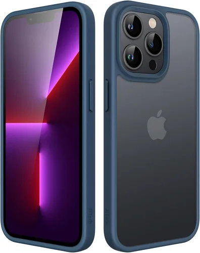 Miniatura 12 de JETech Funda mate para iPhone 13 de 6.1 pulgadas, a prueba de golpes, protección contra caídas de grado militar, cubierta trasera translúcida