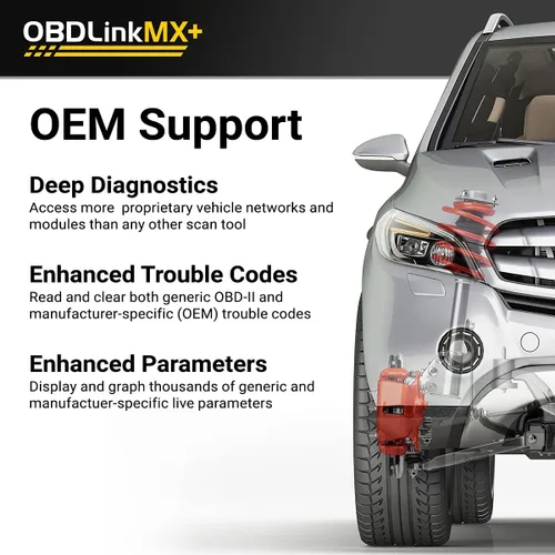 Miniatura 3 de OBDLink MX+ OBD2 - Escáner Bluetooth para iPhone, Android y Windows
