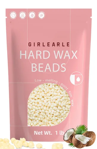 Miniatura 15 de GIRLEARLE Perlas de cera dura, granos de cera de 1 libra para depilación de piel sensible con fórmula de rosa, perfecto para cuerpo completo