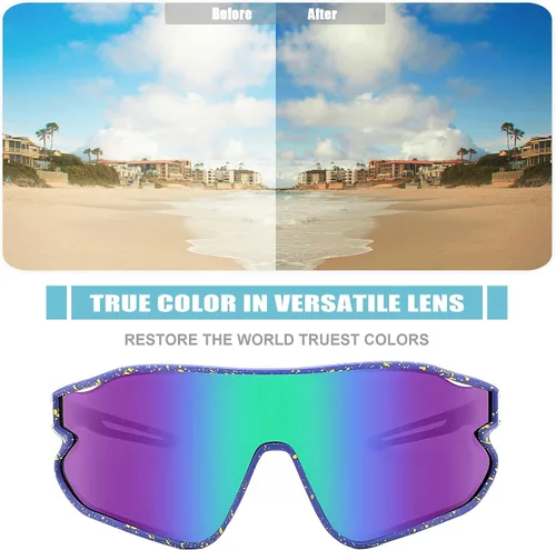 Miniatura 3 de YUNBLL&KO Gafas de sol para niños, gafas de sol de béisbol para jóvenes, TR90, marco ligero, UV400, gafas de sol deportivas para ciclismo para niñas