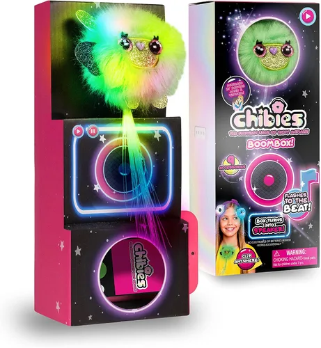 Miniatura 9 de Boom Box - Roxie Lindas mascotas esponjosas de fiesta que parpadean al ritmo de la música Personajes interactivos de juguetes suaves de animales