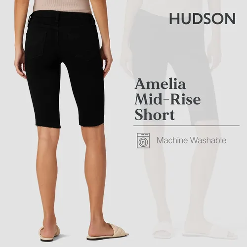 Miniatura 3 de HUDSON Women's Amelia Mid-Rise Knee Short (Raw Hem)