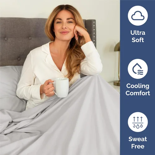 Miniatura 4 de Juego de sábanas King de 6 piezas, sábanas transpirables y refrescantes, sábanas de hotel, ropa de cama cómoda con bolsillos profundos y fácil 04
