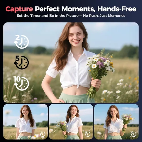 Miniatura 8 de Cámara digital 4K rosa para niñas y adolescentes: cámara de vlogging de 64 MP con pantalla abatible, zoom de 16X, bonita cámara compacta