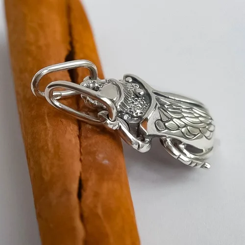 Miniatura 7 de 925 Sterling Silver Egyptian Scarab Beetle Necklace - Attract Money Wealth Amulet - Ancient Egypt Good Luck Talisman - Realistic Detailed Bug
