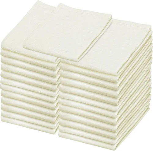 Miniatura 36 de Toallas de saco de harina Toalla de té para manualidades, plato de cocina, toalla de algodón en blanco para bordado, funda de lino para hornear