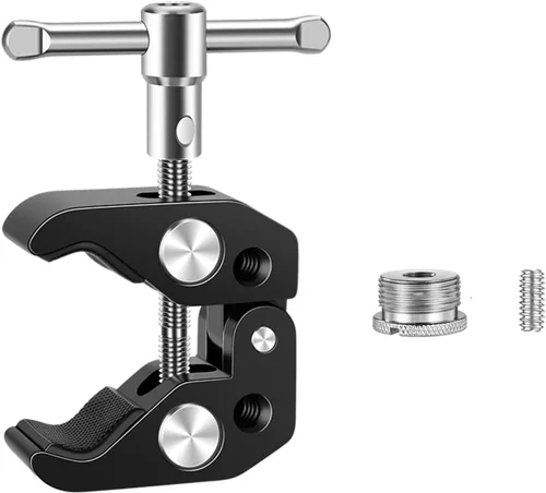 Miniatura 2 de Clip de micrófono con abrazadera de micrófono con tornillo de micrófono de 5/8 pulgadas, compatible con micrófono, soporte de micrófono y accesorios