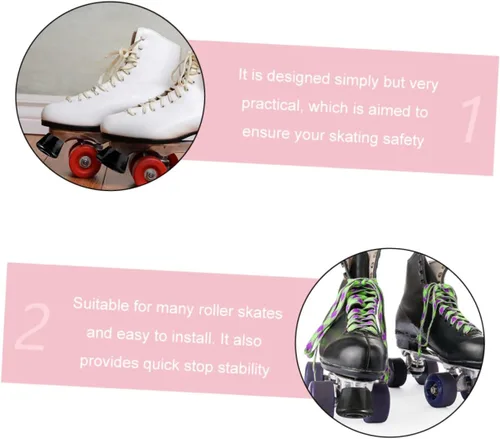 Miniatura 5 de GANAZONO 1 Unidades Patín Frenos Roller Skate Toe Plugs Tapones de Rodillo Tapones de Freno Zapatos Titular en línea
