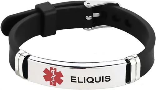 Miniatura 41 de TGLS Pulsera de identificación de alerta médica roja para mujeres y hombres de emergencia de primeros auxilios de alerta sanitaria grabada con láser