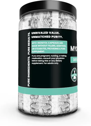 Miniatura 3 de Pure Original Ingredients Myo-inositol (730 cápsulas) sin magnesio o rellenos de arroz, siempre puro, verificado por laboratorio