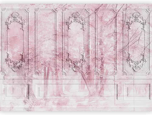 artgeist Mural de pared Moldeo de acuarela de árbol, 77 x 55 pulgadas, papel tapiz autoadhesivo para despegar y pegar, adhesivo extraíble grande,